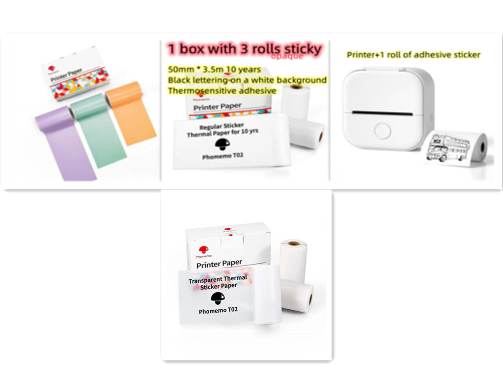 Portable Mini Thermal Label Printer Home Photo Printer Student Wrong Question Printer Bluetooth-compatible Mini Label Printer Price Tag-45
