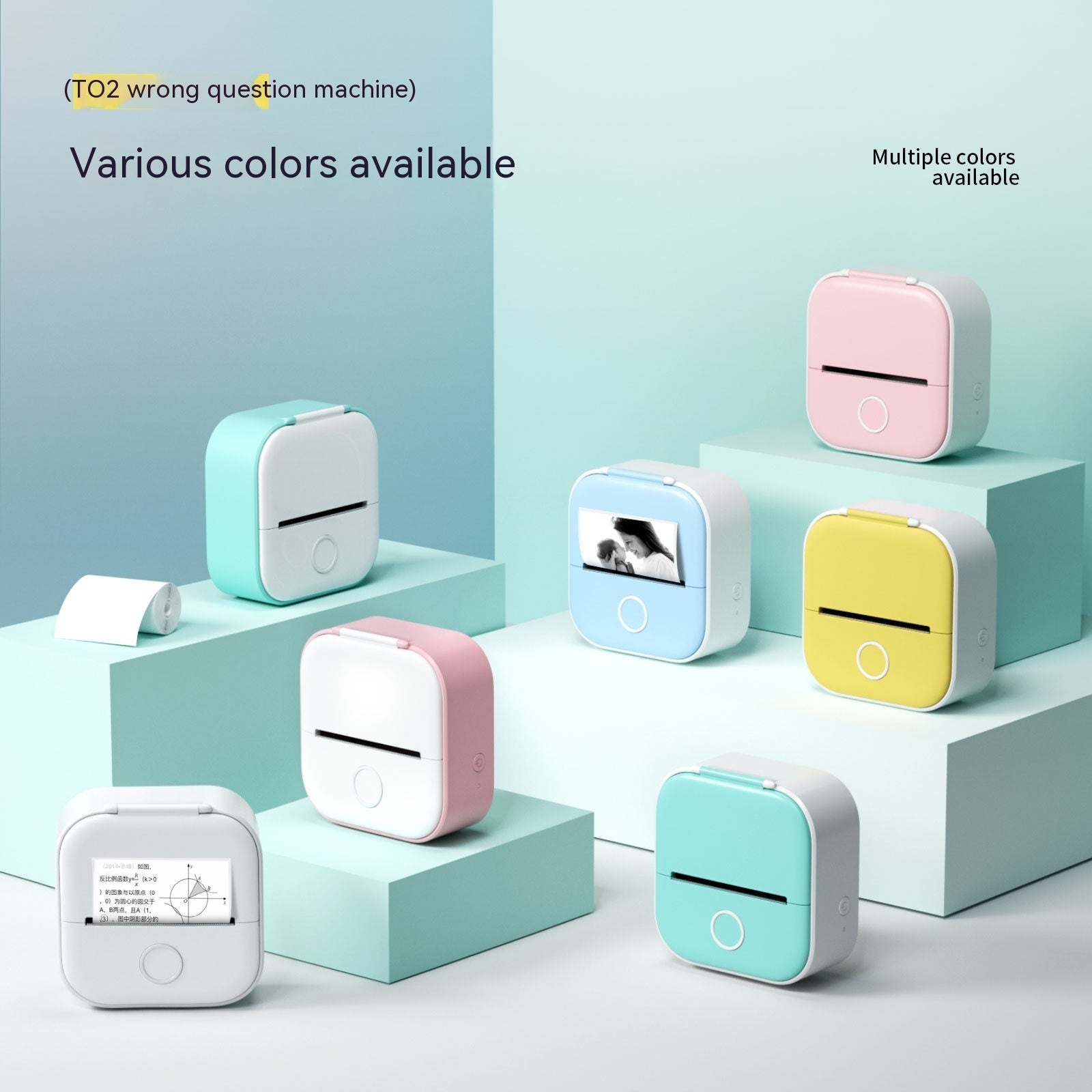 Portable Mini Thermal Label Printer Home Photo Printer Student Wrong Question Printer Bluetooth-compatible Mini Label Printer Price Tag-0