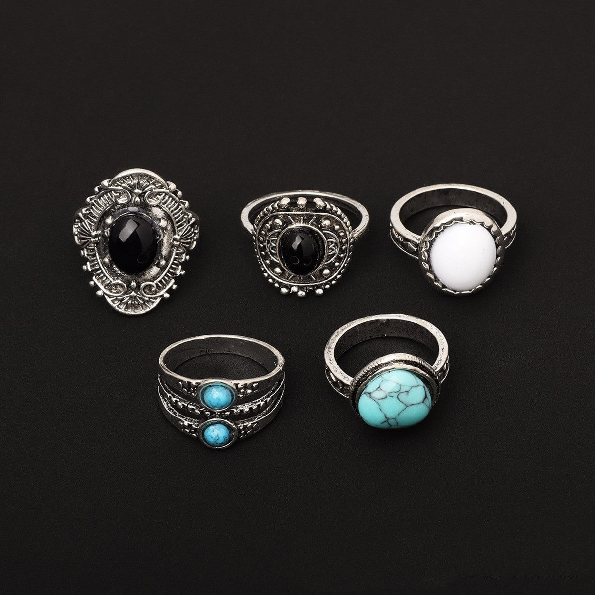 5-piece Set Of Joint Rings And Rings-3