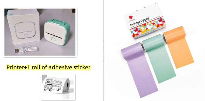 Portable Mini Thermal Label Printer Home Photo Printer Student Wrong Question Printer Bluetooth-compatible Mini Label Printer Price Tag-46