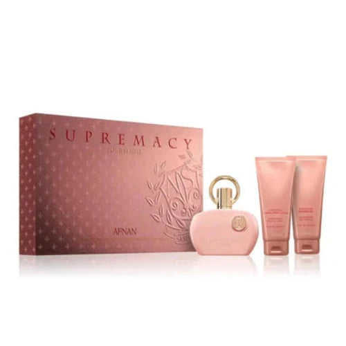 Afnan - Set de regalo 3 piezas Supremacy Pour Femme Pink - Perfume femenino