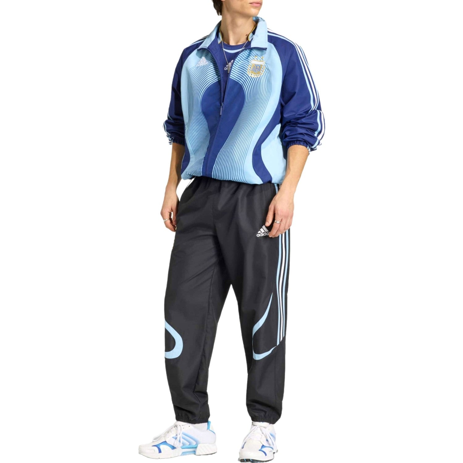 Argentina navy blue Retro presentation Soccer tracksuit 2026 - Adidas-2