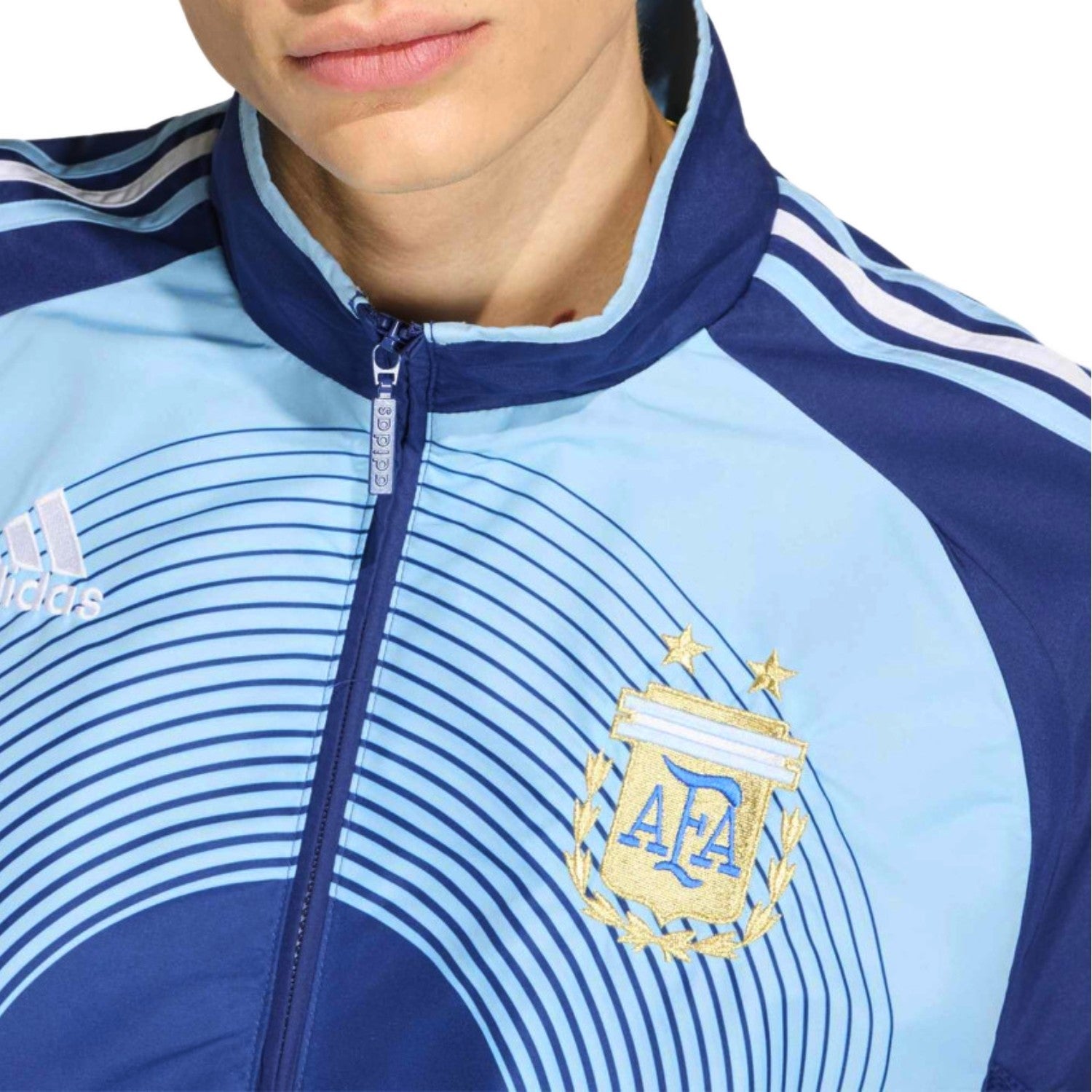 Argentina navy blue Retro presentation Soccer tracksuit 2026 - Adidas-3