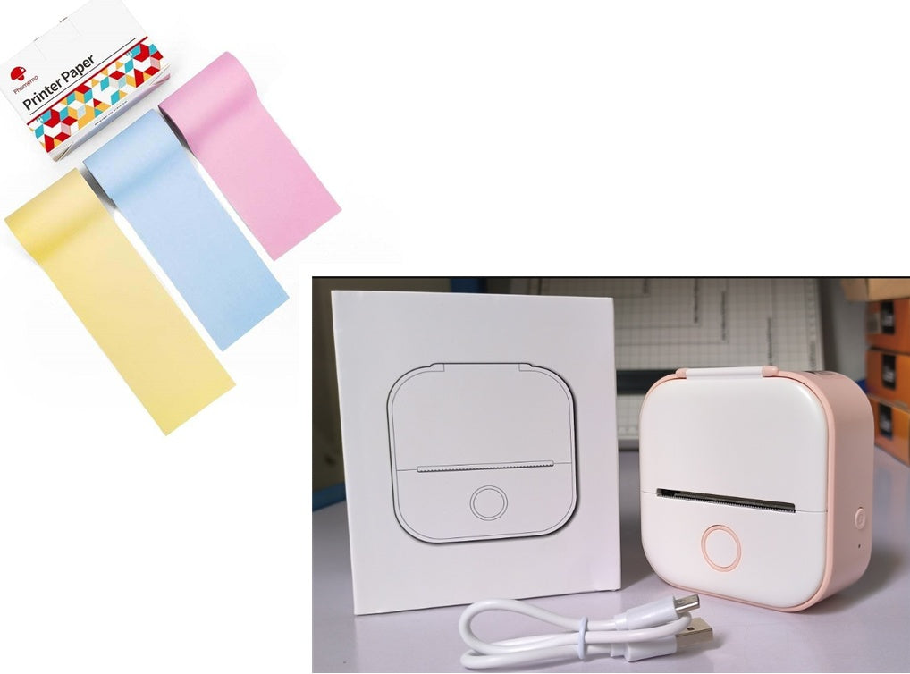 Portable Mini Thermal Label Printer Home Photo Printer Student Wrong Question Printer Bluetooth-compatible Mini Label Printer Price Tag-35