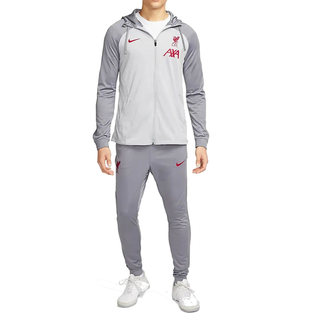 Liverpool FC grey training presentation hooded tracksuit 2023 - Nike-3